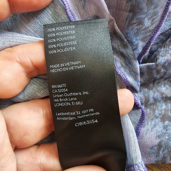 Urban Outfitters Gossamer Flyaway Crop Top, S Lavender/Lilac - Picture 9 of 9